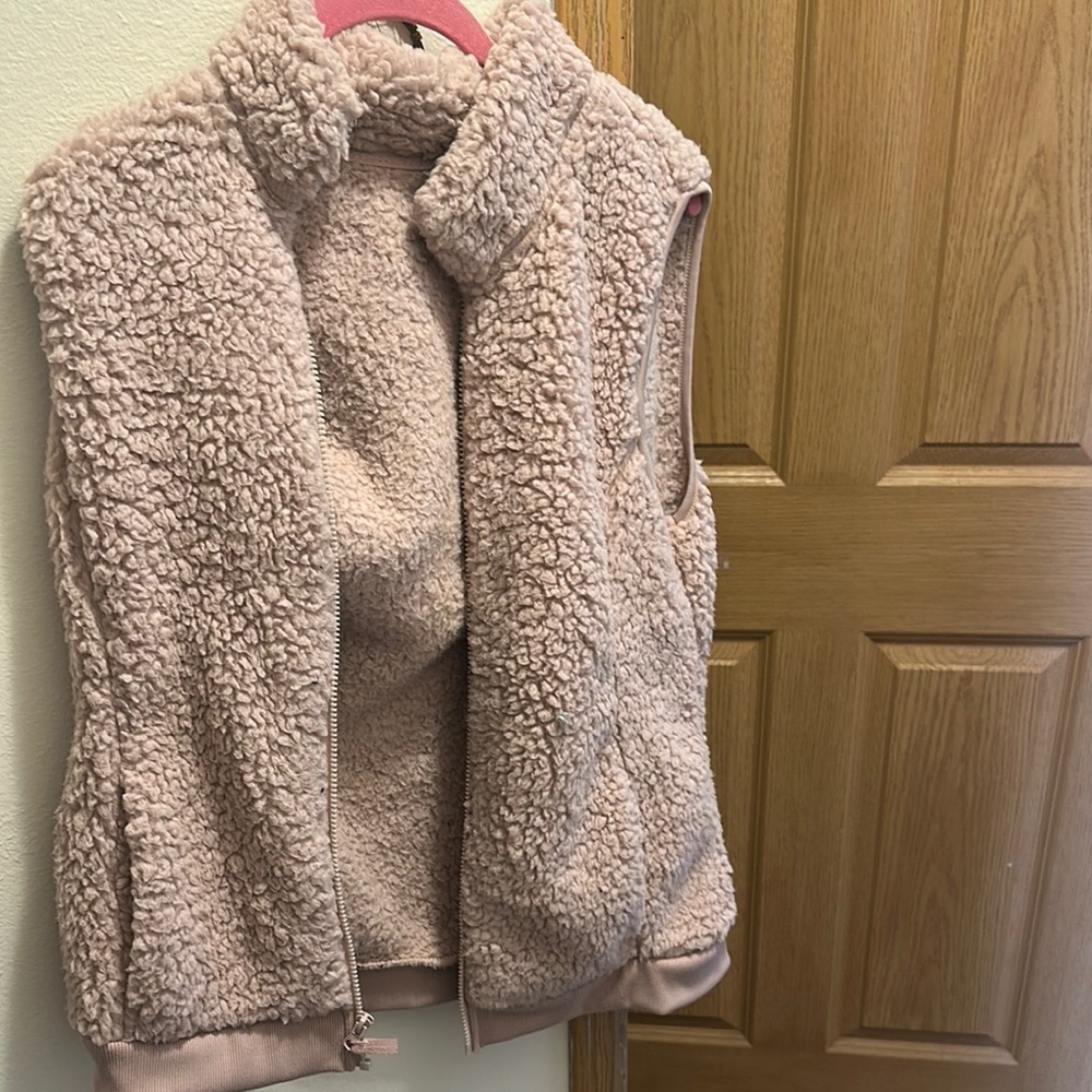 Cozy baby pink Sherpa Vest